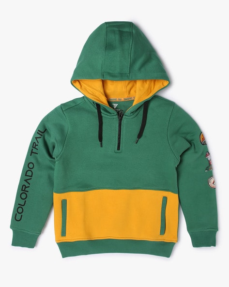 Buy Green Yellow Sweatshirts Hoodie for Boys by KB TEAM SPIRIT Online Ajio