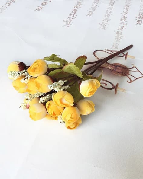 HOMESAKE Set of 2 Artificial Rose Flower Bunches