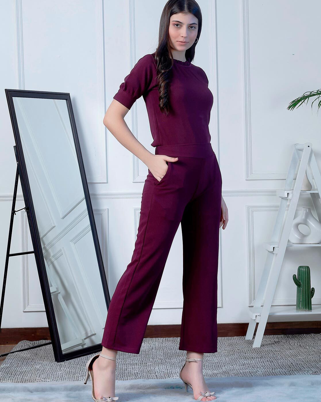 Bootcut Trousers with Flat Front