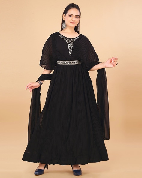 Black Empire A-line Tull Long Prom Dress – Dreamdressy