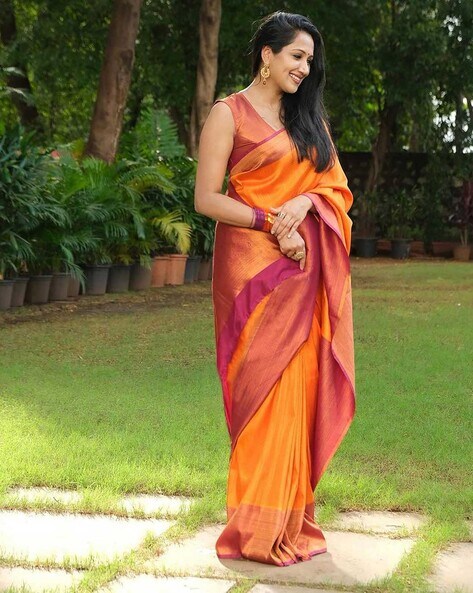 Buy YAMUNA PRIYA Printed, Self Design Bollywood Silk Blend Multicolor Sarees  Online @ Best Price In India | Flipkart.com