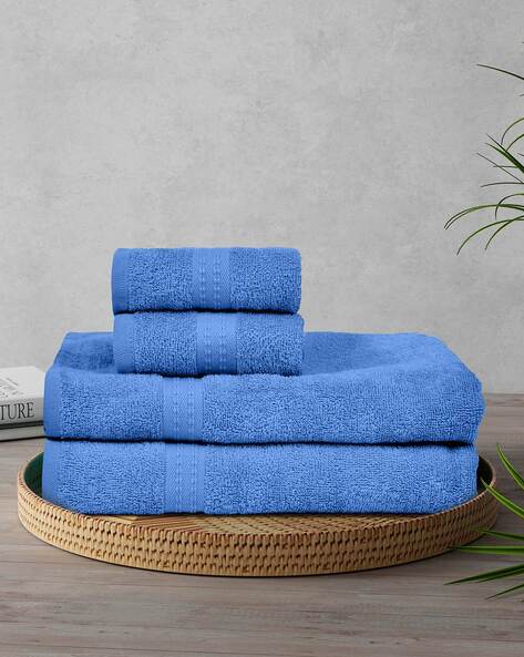 400GSM Plain Blue Cotton Bath Towel at Rs 220/kg | Luxury Bath Towel in  Panipat | ID: 2851800280333