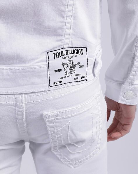 All white true religion jean jacket hotsell