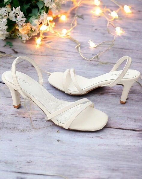 Lily Strappy Heel Sandals (White)