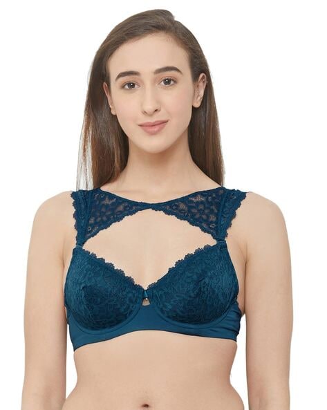 Non-Padded Wired Lace Demi Cup Bra