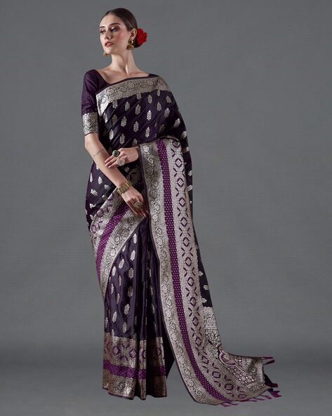 Purple Saree In Pure Kanjeevaram Silk at Rs 2199 | Pure Silk Sarees | ID:  2850578908712