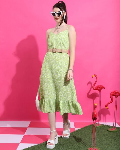 Pink and on sale lime green dress