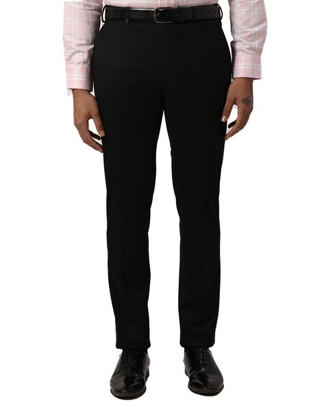 Buy Park Avenue Black Cotton Super Slim Fit Trousers for Mens Online @ Tata  CLiQ