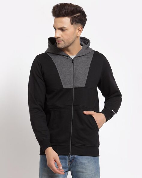 Buy Black Dark Grey Sweatshirt Hoodies for Men by KALT Online