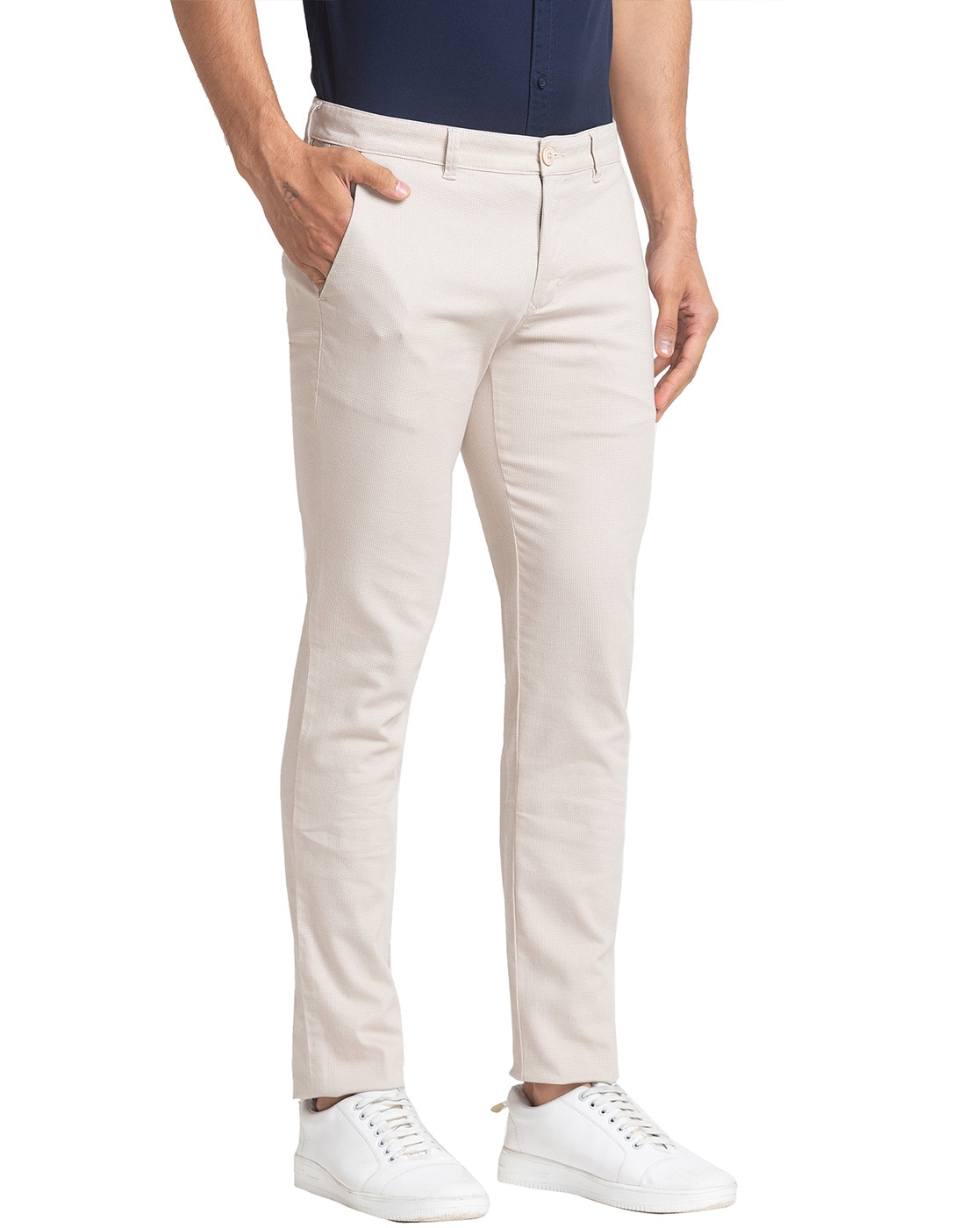 Buy Parx Men Blue Solid Slim fit Wrinkle free Regular trousers Online at  Low Prices in India - Paytmmall.com