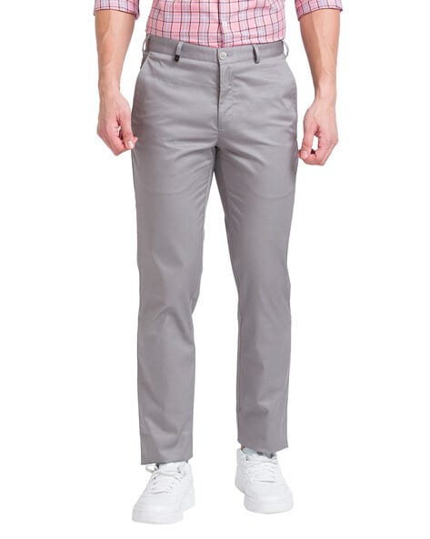 Buy Park Avenue Men Checked Smart Low Rise Formal Trousers - Trousers for  Men 23876792 | Myntra