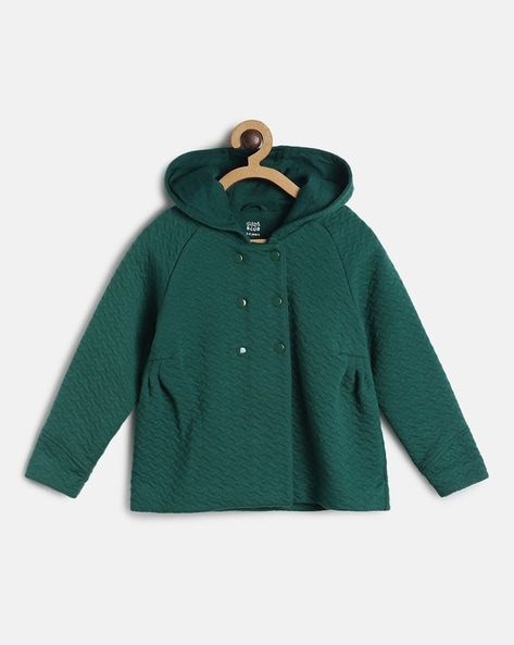 Girls hooded outlet peacoat