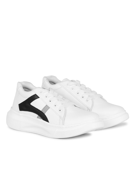 ASOS DESIGN high top sneakers with rubber panels and chunky sole in white |  ASOS