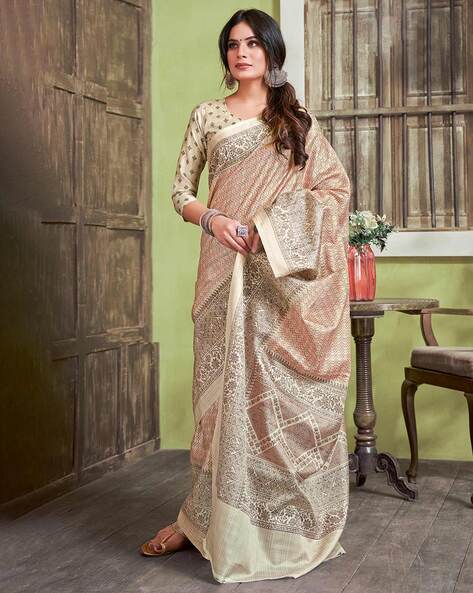 Page 3 | Beige Color Sarees: Buy Authentic Beige Sarees at Amazing Prices |  Utsav Fashion