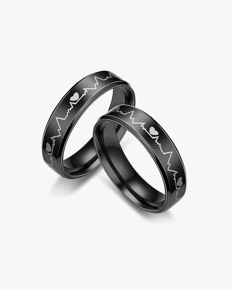 Titanium Elegant Couple Band Rings