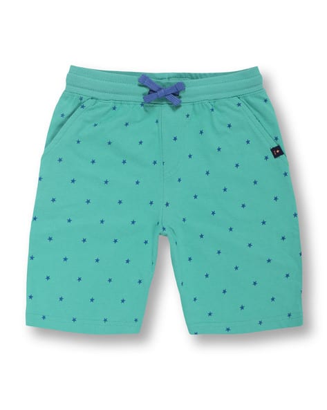 Star Print Shorts with Insert Pockets