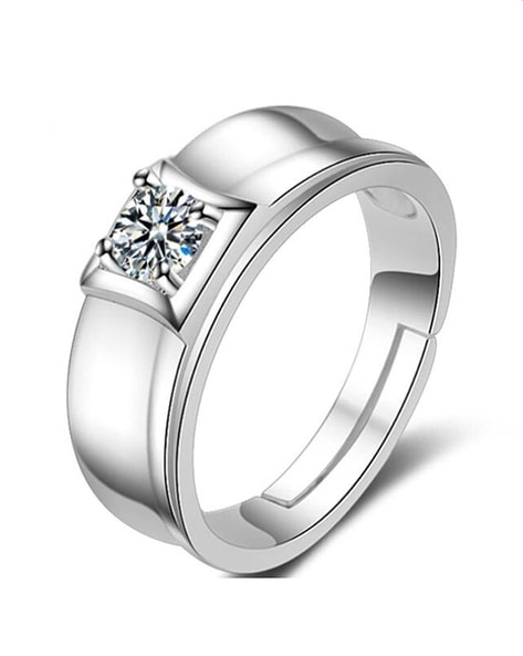 Silver ring with platinum coating deals price