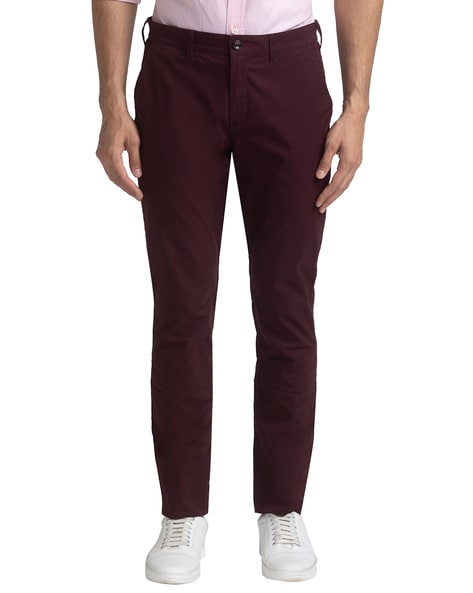 Men's Maroon Checked Formal Trousers, Trousers for men, पुरुषों की पतलून -  NOZ2TOZ, New Delhi | ID: 2851948589697