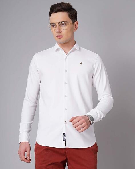 Cloth Factory Men Solid Formal White Shirt - Buy Cloth Factory Men Solid  Formal White Shirt Online at Best Prices in India