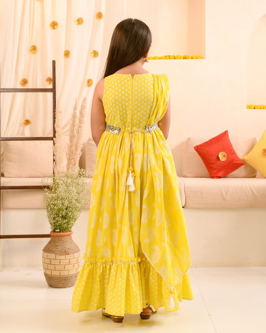 Yellow frock hot sale design