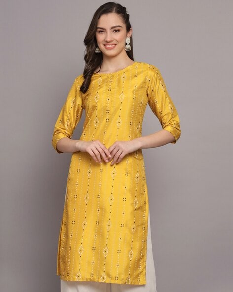 Yellow best sale kurtis online