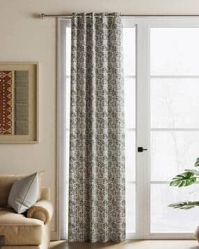 Jacquard Blackout Eyelet Door Curtain-image-7