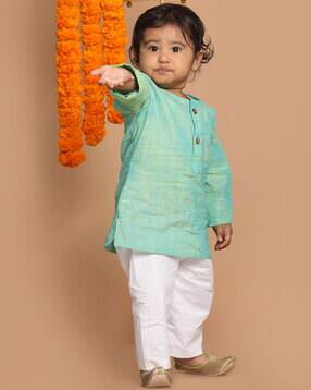 vastramay sishu Round-Neck Kurta Pyjamas Set-picture-0