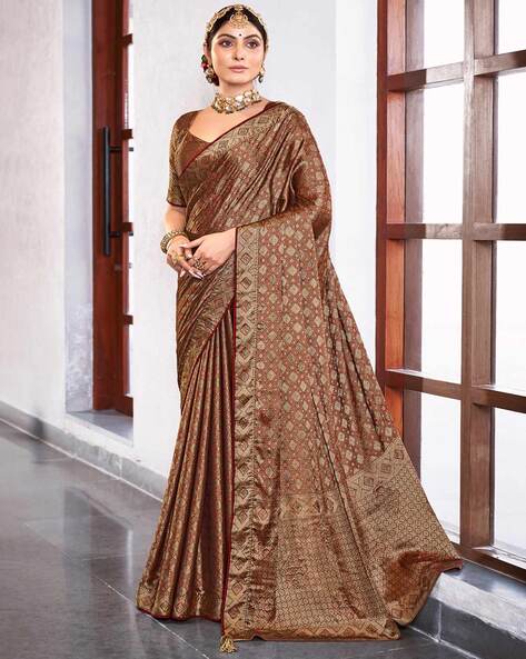 Brown Saree - Shop Trendy Brown Color Designer Saree Online