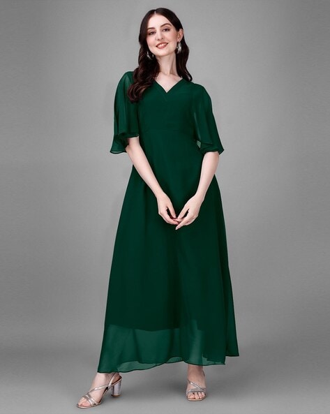 Designer Floor Length Georgette Gown Latest Price, Designer Floor Length Georgette  Gown Manufacturer in Surat