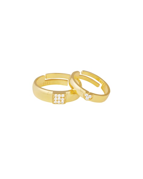 Buy quality 22kt gold casting heart shape couple ring in Chennai