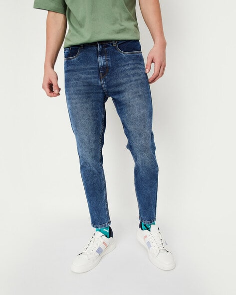 Stone Washed Slim Fit Jeans