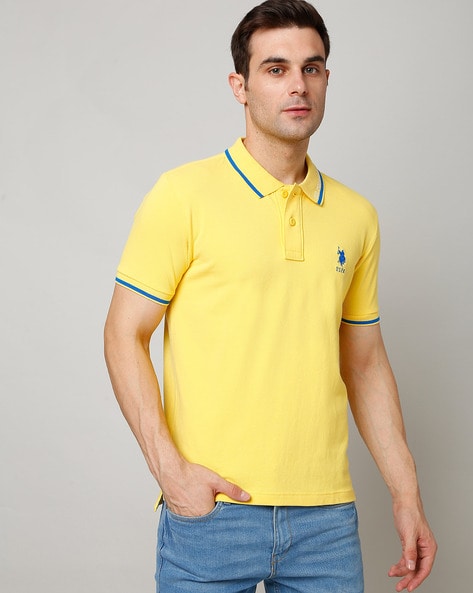 Us polo assn yellow t clearance shirt