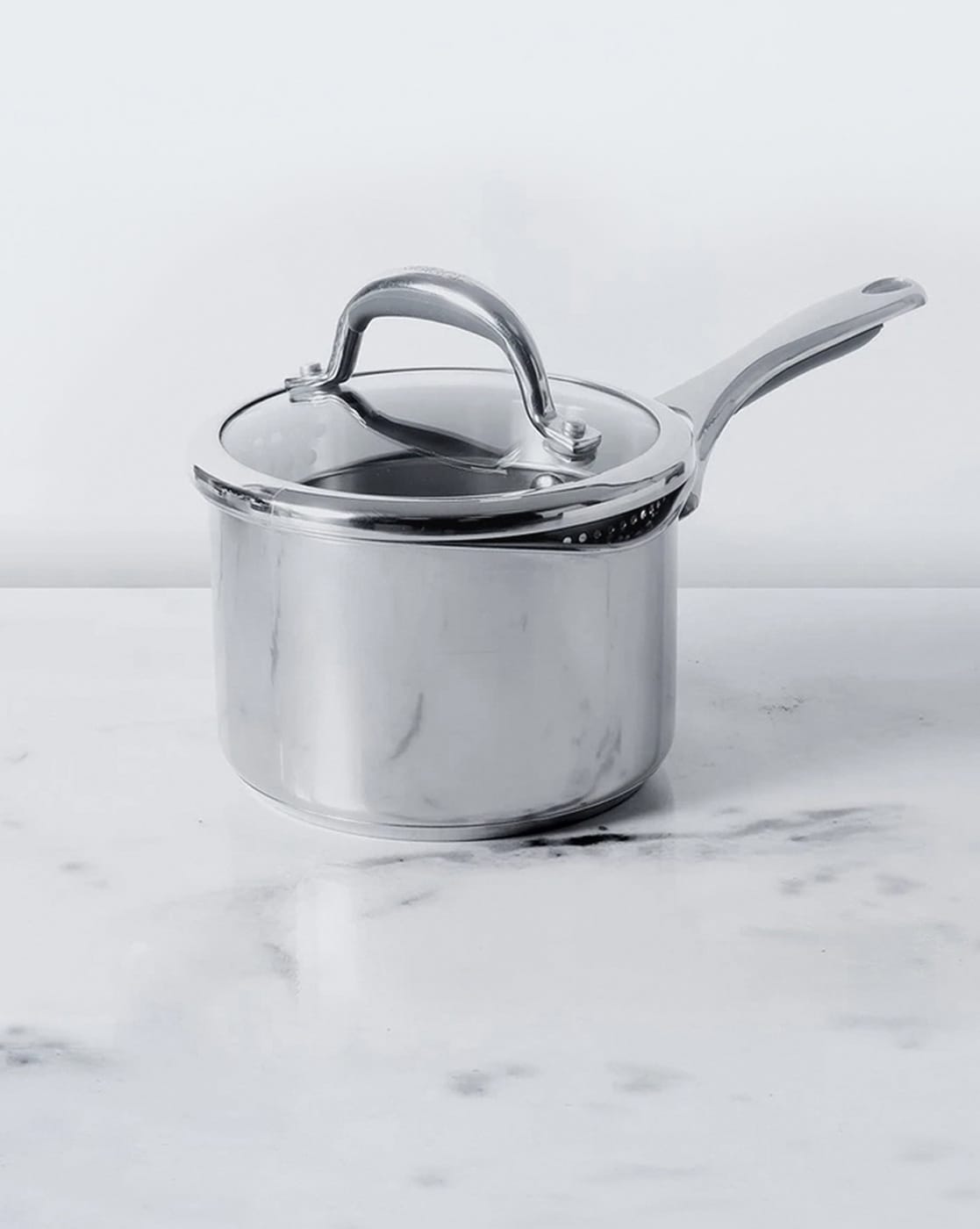 Meyer Select Nickel Free Stainless Steel Sauteuse with Glass Lid | Steel  Saute Pan with Triply Base| Frying Pan with Lid | Gas and Induction  Suitable