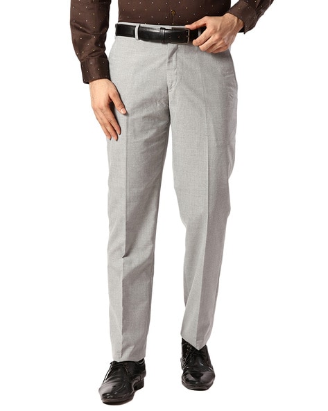 Buy Park Avenue Men Black Neo Classic Fit Checks Polyester Blend Trouser | Park  Avenue Trouser online | Black
