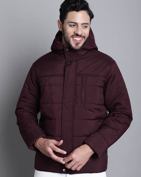 Quilted Hooded Puffer Jacket with Insert Pockets
