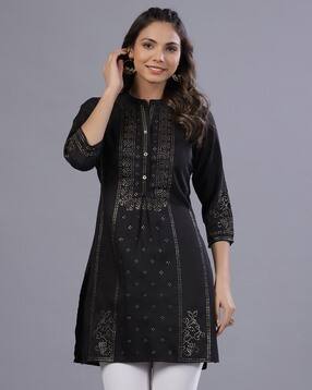 juniper Foil Print Straight Fit Tunic-picture-29