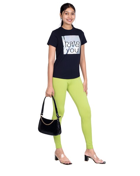 Buy Women's Styli Unwind I Hate Mondays Slogan T-Shirt & Side Stripe  Leggings Set Online | Centrepoint KSA