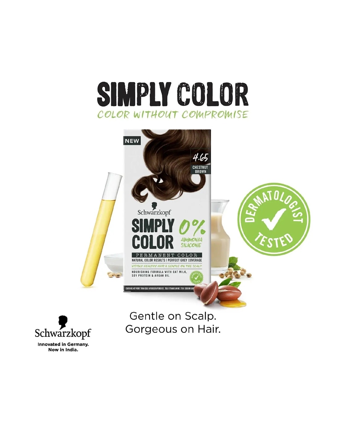 Schwarzkopf Simply Color Permanent Hair Colour 4.65 Chestnut Brown, 142.5  ml, India's Frist Combo Deal Destination