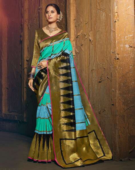 Multi Color Checkered Saree | Silk Saree | Silk Mark India Certified –  Shrees Fashion