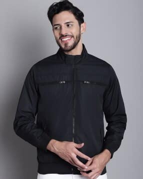 cantabil Zip-Front Biker Jacket with Zipper Pockets-picture-50