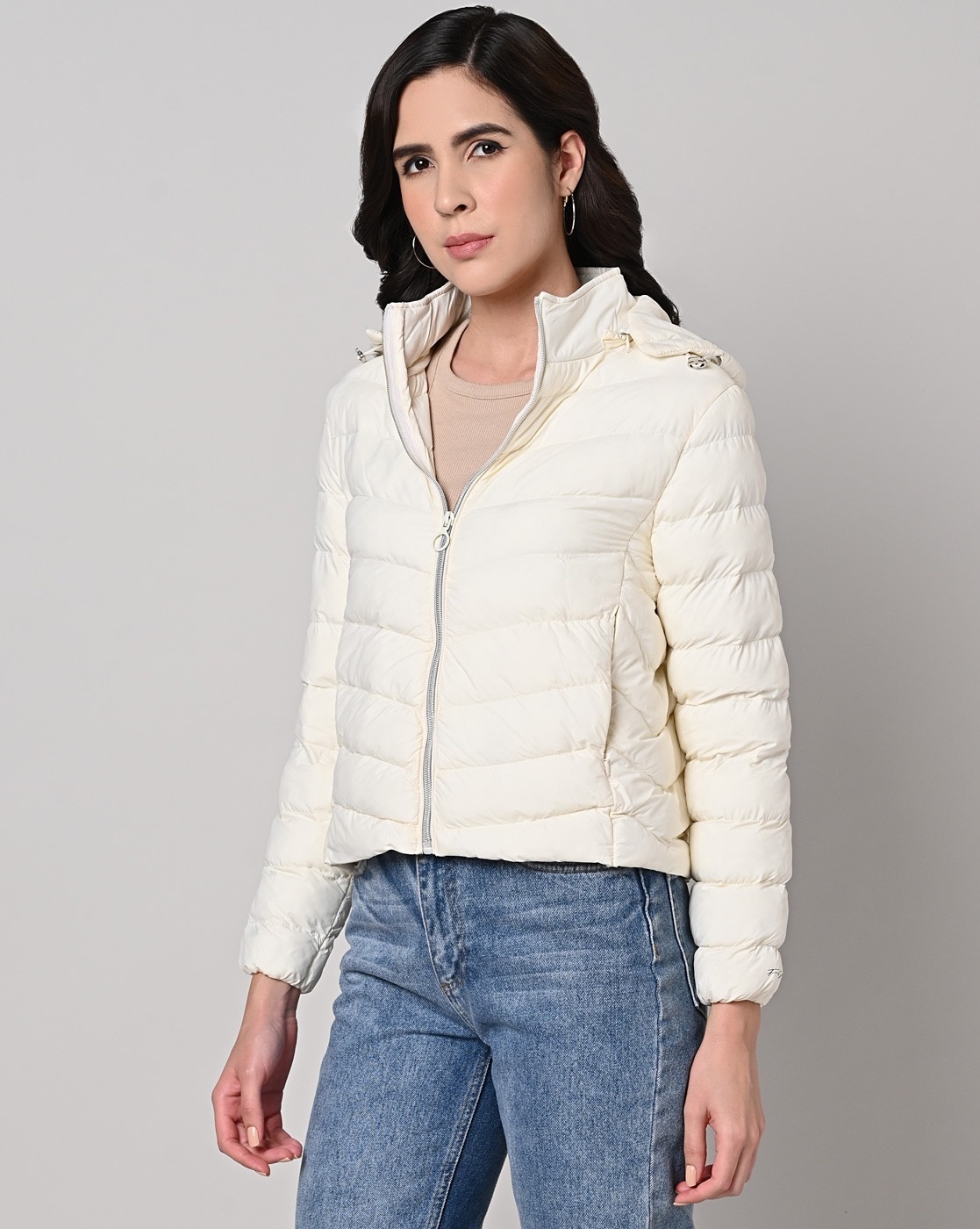 Buy Light Blue Jackets & Coats for Women by DNMX Online | Ajio.com