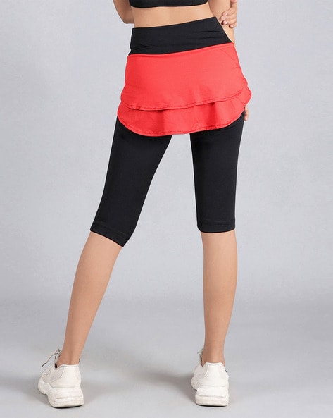 Mid-Calf Length Leggings with Elasticated Waist