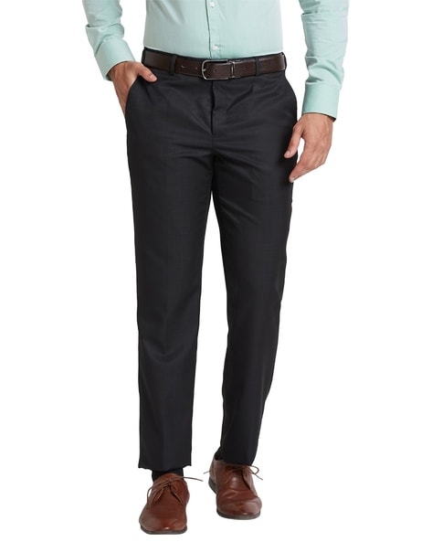 Park Avenue Checked Flat-Front Trousers