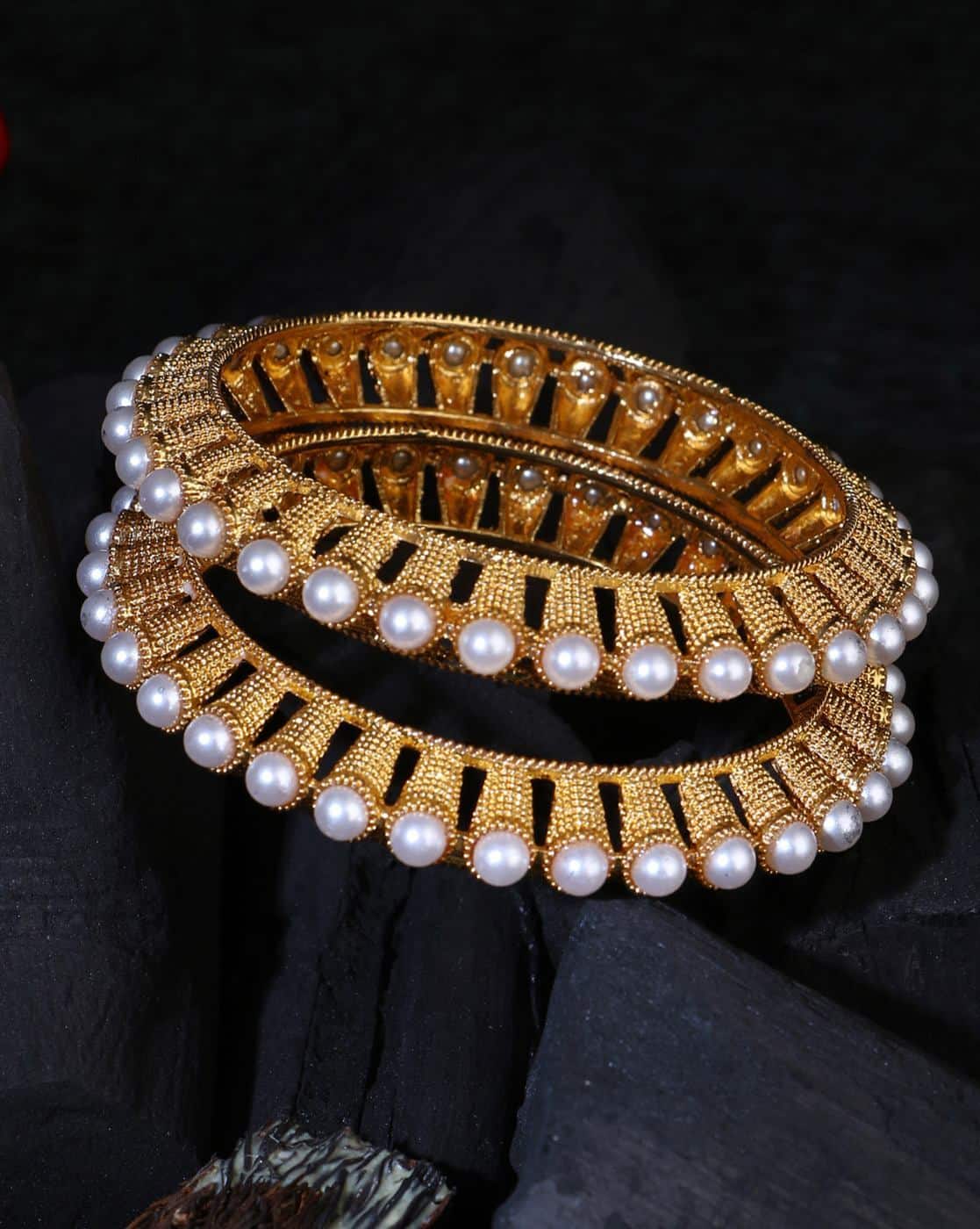 Buy Gold-Toned Bracelets Bangles for Women by Adwitiya Online