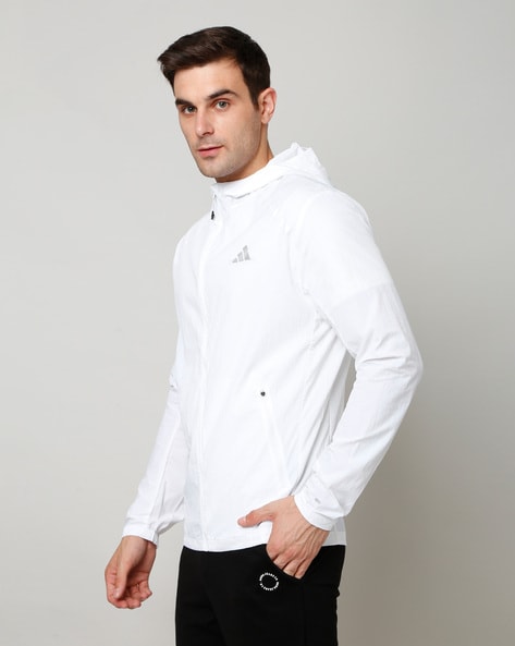 Adidas hooded running discount jacket