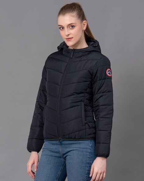 Buy Mode By Red Tape Women Black Padded Jacket at Amazon.in