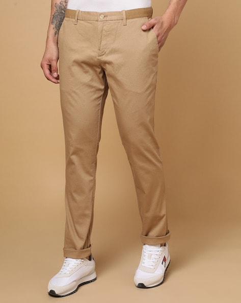 Buy Indian Terrain Men Brooklyn Slim Fit Solid Mid Rise Smart Casual  Trousers - Trousers for Men 16139312 | Myntra