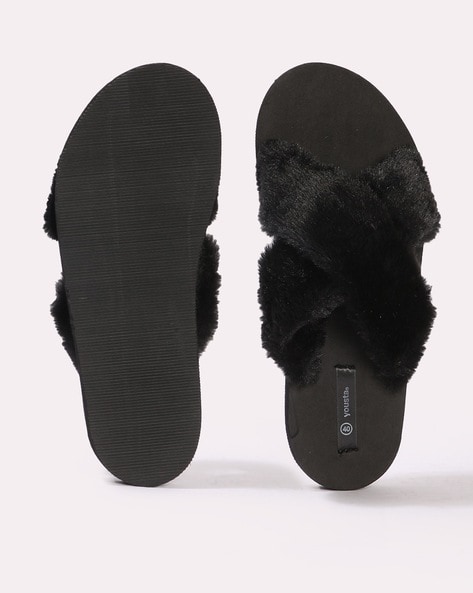 Womens cross strap online slippers