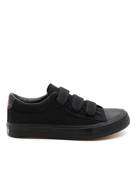 Mens black store velcro shoes