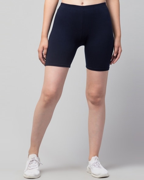 Buy Navy Blue Shorts for Women by PIETRA Online | Ajio.com